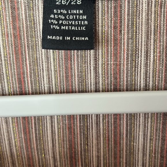 Lane Bryant Womans Button Up Shirt Tucks On Each Side Of Front Size 26/28 - Picture 3 of 14